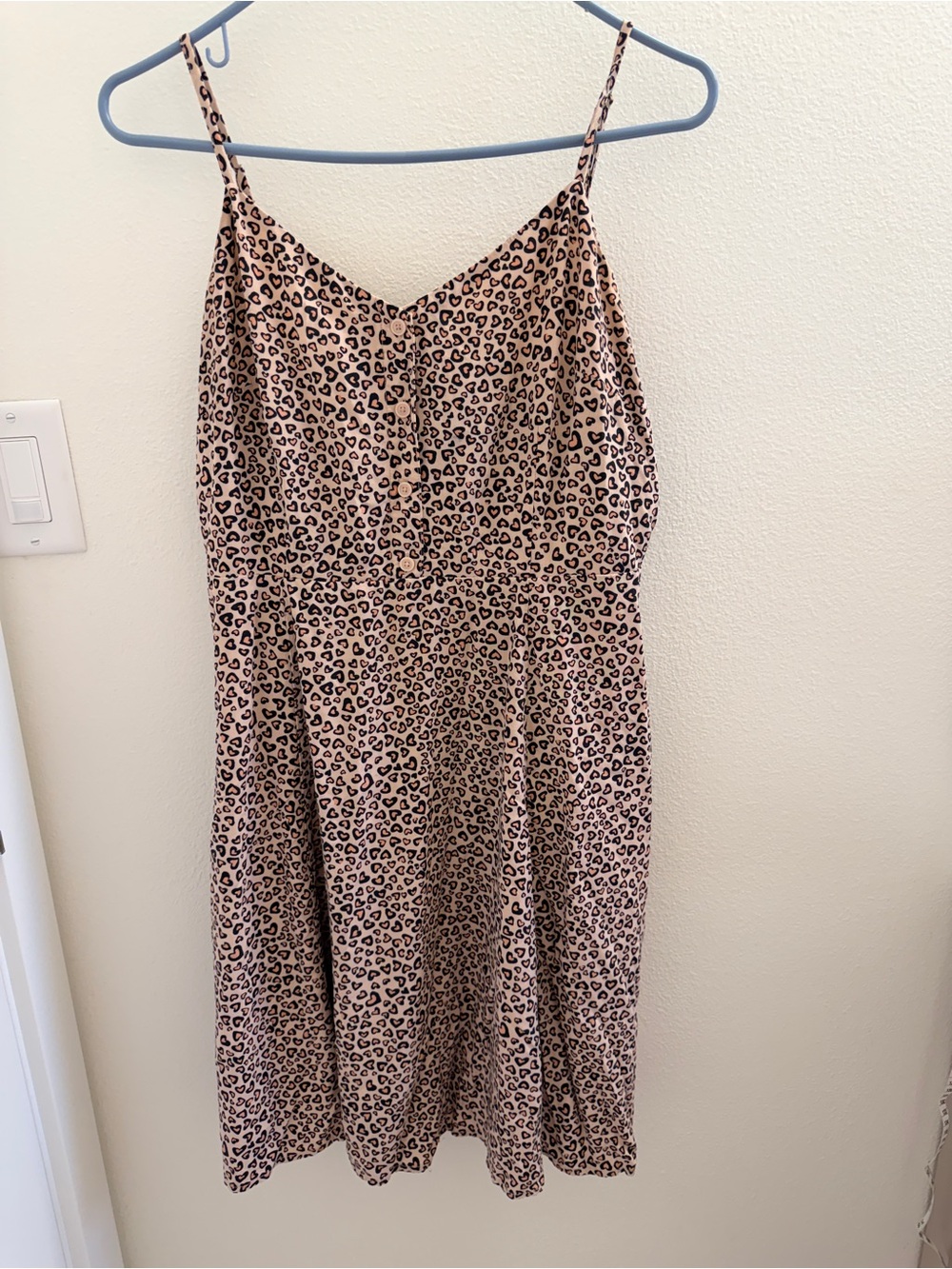 GAP light pink and Black Leopard Print Dress